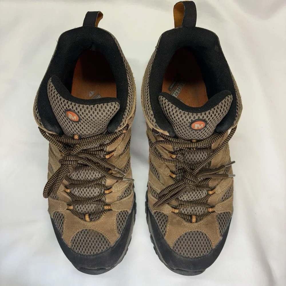 Merrell Moab Mid Waterproof Hiking Boots Mens 12 Earth J88623